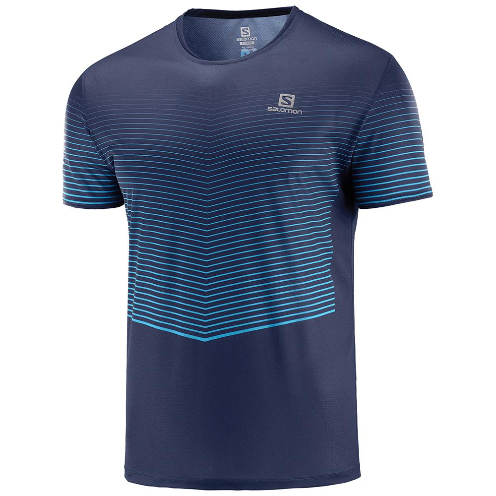 Salomon SENSE M Camisetas Hombre - Azul Marino - Colombia (79126-WLZV)